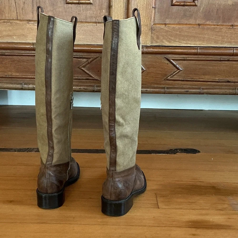 Dries Van Noten Knee-High Equestrian Boots with Side Zipper - Picture 2 of 13